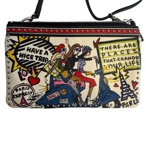 Brighton Multicolor Graphic Clutch